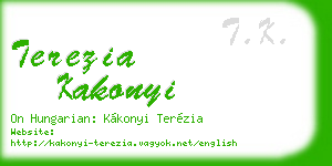 terezia kakonyi business card