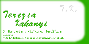 terezia kakonyi business card